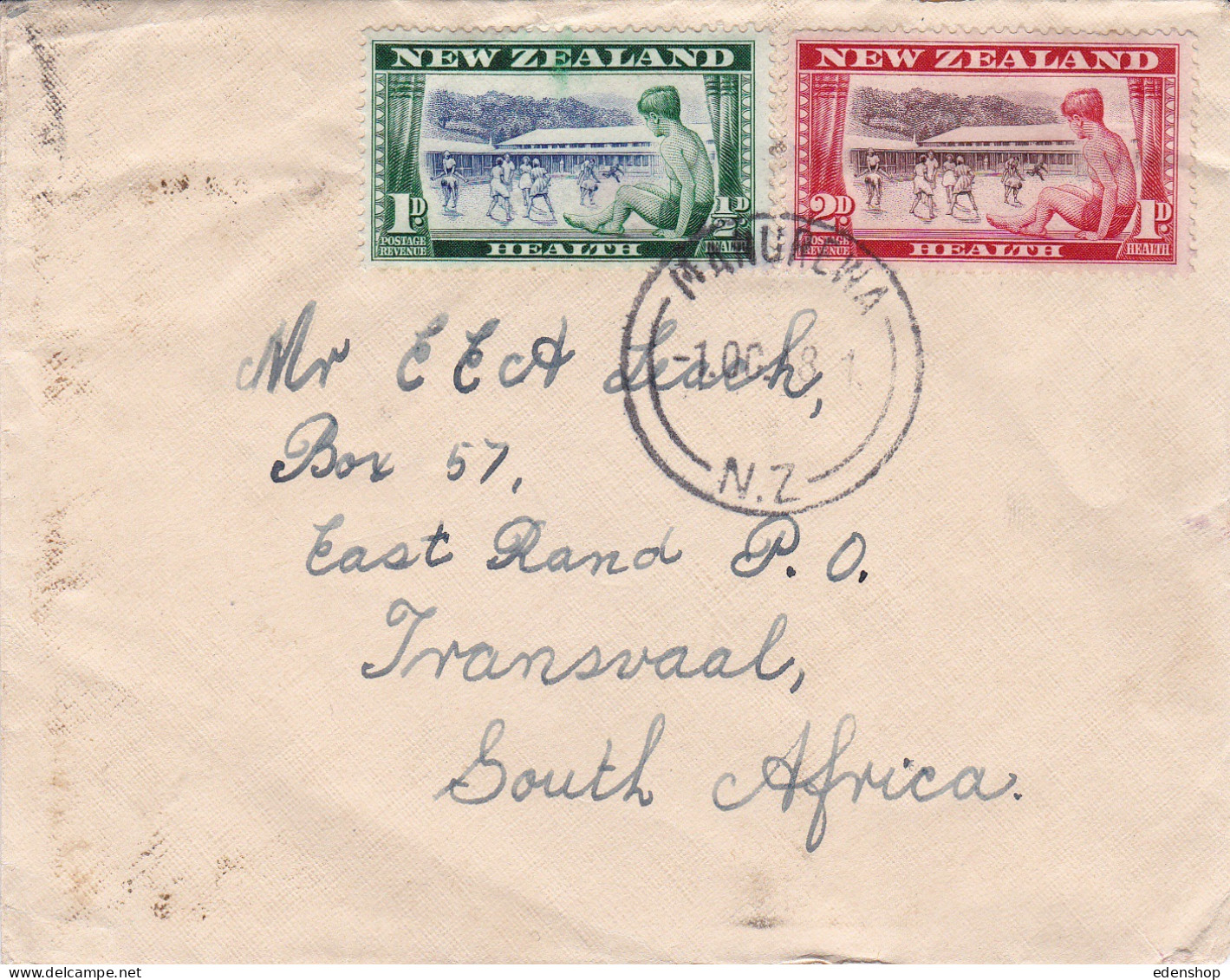 New Zealand 1948 2 FDCs Centennial Of Otago & Health. Posted To South Africa - Covers & Documents