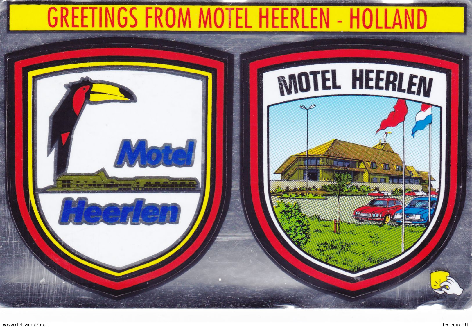 CPM PAYS BAS - HEERLEN - Motel Autocollant Double Toucan Hôtel En 1996 - Heerlen