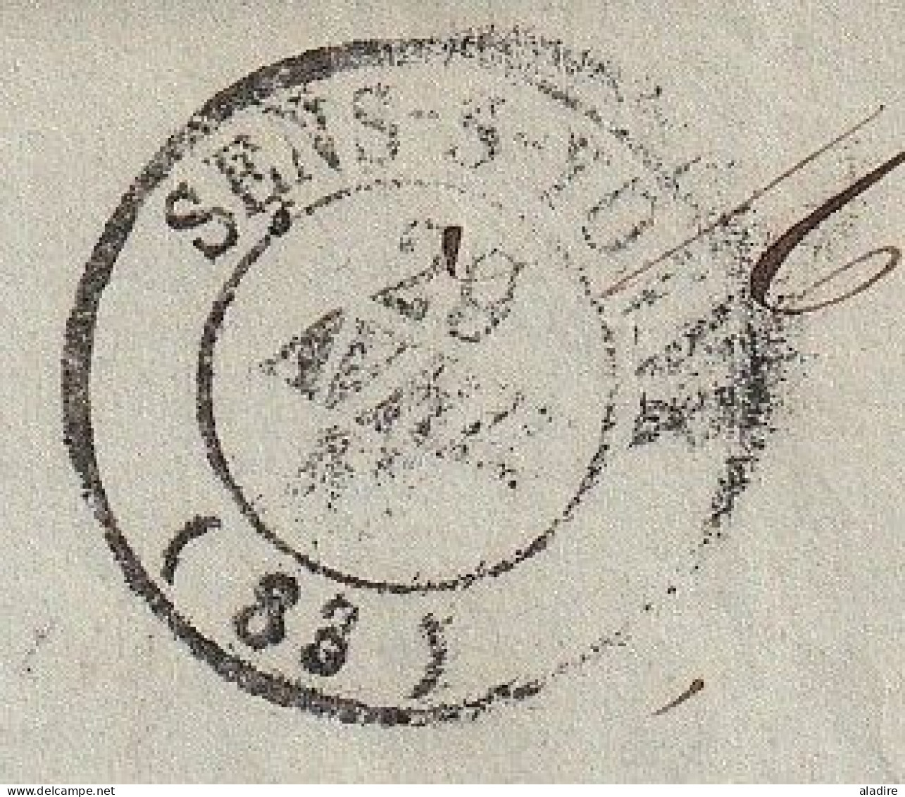1847 - Lettre Pliée Avec Correspondance De Sens Sur Yonne Vers Paris - Route De Genève - Taxe 4 - 1801-1848: Précurseurs XIX
