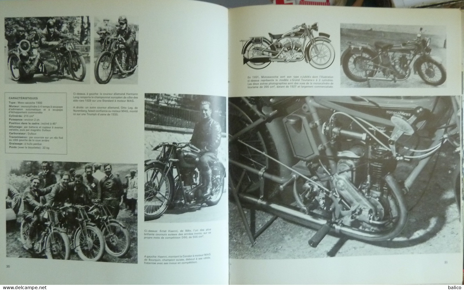 Les Vraies Motos 1896-1950 - C. Rey - H. Louis - Ed. Lausanne-Vilo - 1976 - Moto