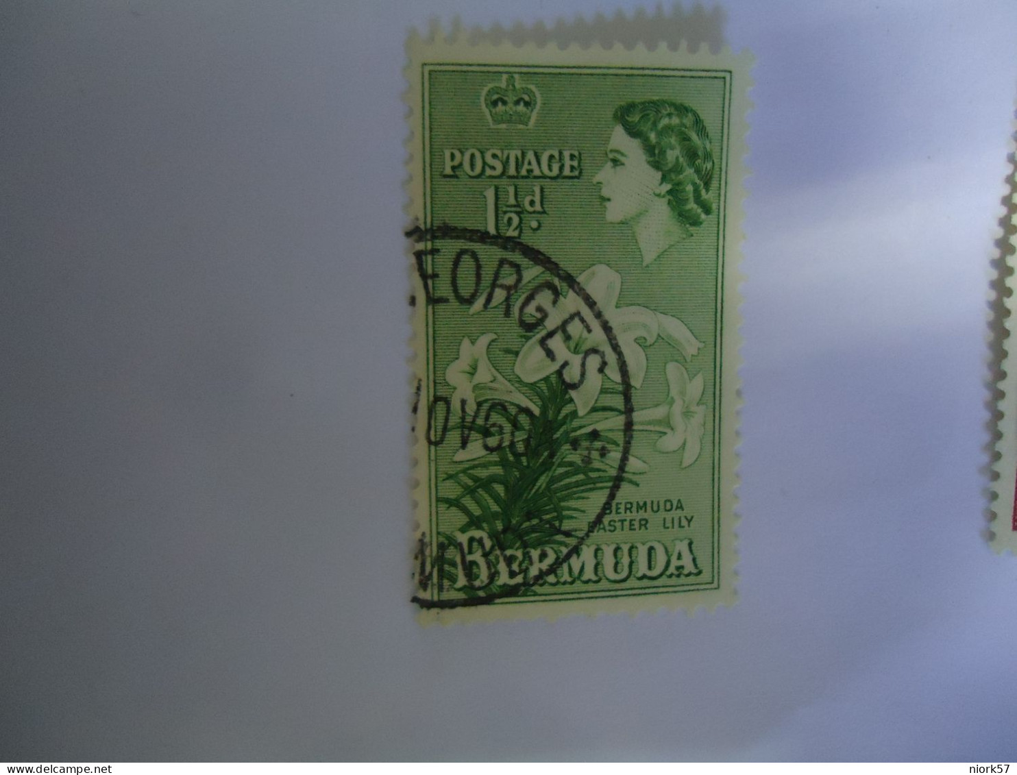 BERMUDA  USED STAMPS   FLOWERS WITH  POSTMARK 1960 - Bermuda