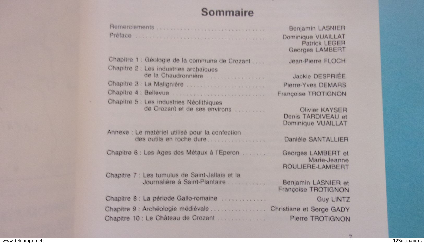 BERRY INDRE CREUSE  Crozant: Études Archéologiques (Documents D'archéologie Creusoise 1985 187 PAGES - Limousin