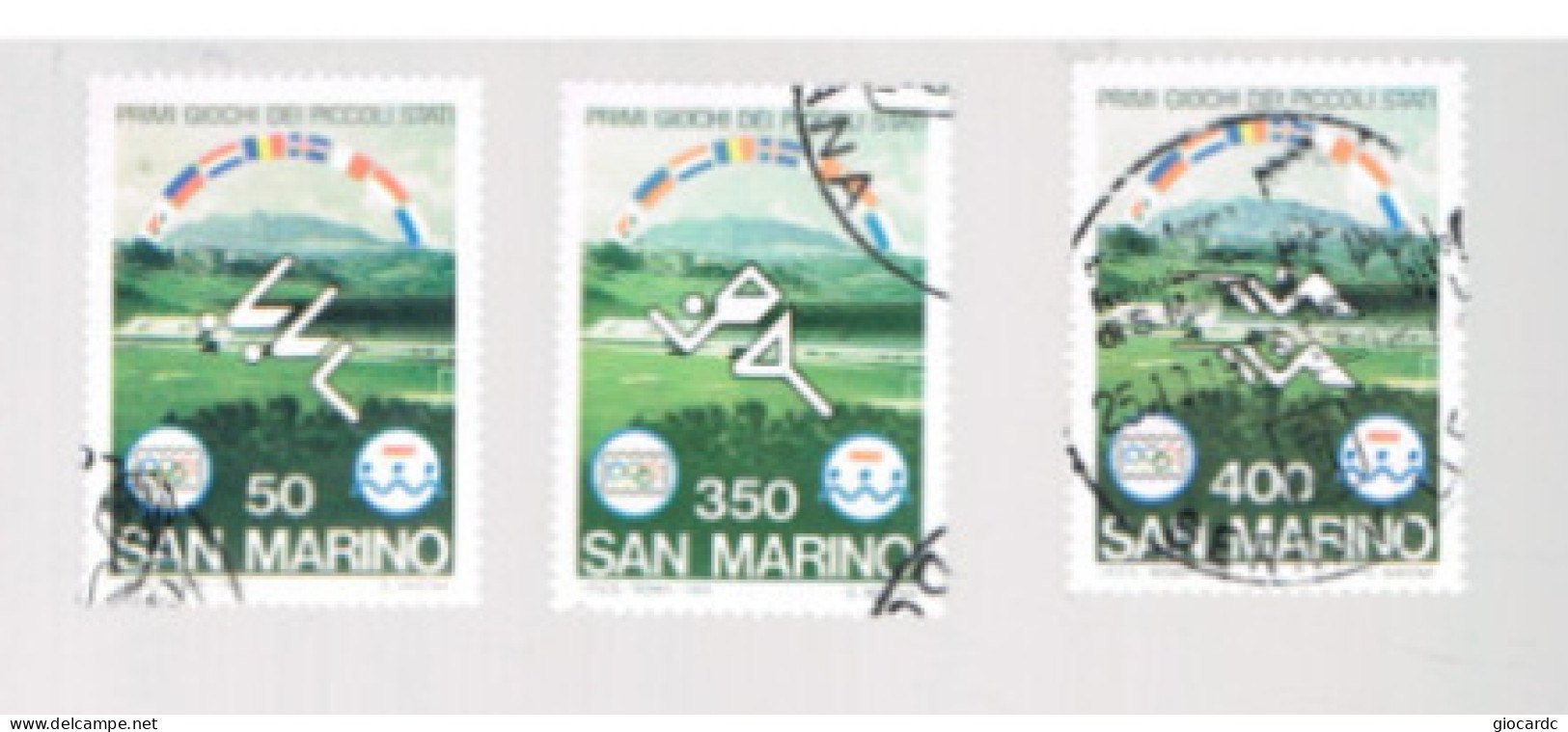 SAN MARINO CAT.UNIF.  1156.1160 - 1985  PRIMI GIOCHI SPORTIVI DEI PICCOLI STATI  -  USATI (°) - Used Stamps