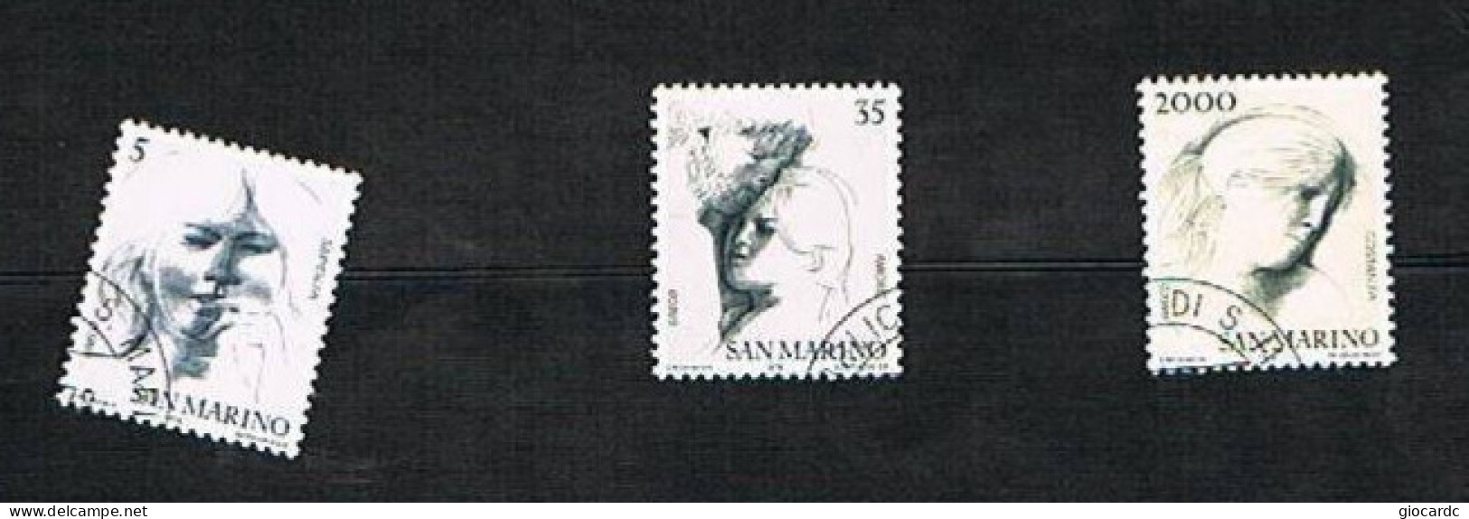 SAN MARINO CAT.UNIF. 1009.1011 -  1978 LE VIRTU' CIVILI 3^ SERIE - USATI (°) - Used Stamps