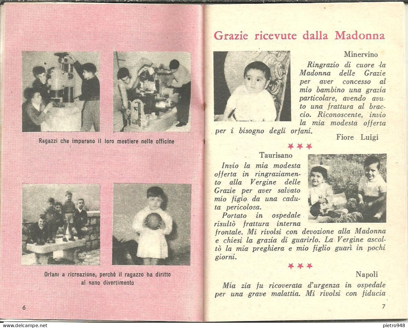 Libro (Libretto) Religioso "Opera Madonna Delle Grazie E Sant'Antonio" Corato (Bari), Agendina 1966 - Godsdienst / Spiritualisme