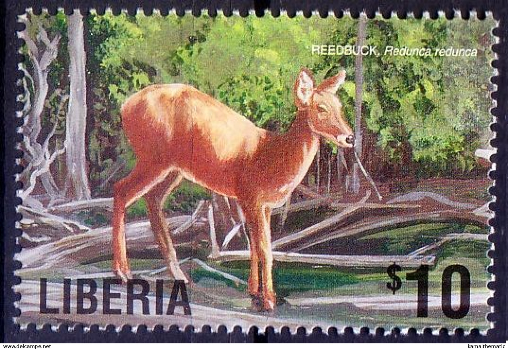 Liberia 2001 MNH, Reedbuck, African Antelope, Wild Animals - Rhinocéros