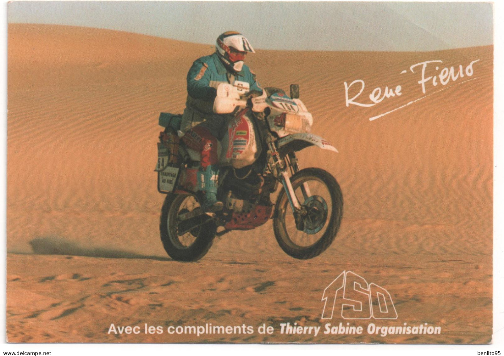 CPM Du Motard René FIERRO Sur Le Paris-Dakar,années 80. - Rally