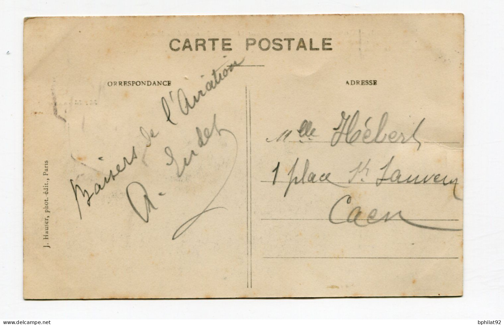 !!! CPA DU MEETING DE CAEN AVEC VIGNETTE SCEAU ET OBLITERATION SPECIALE - Lettres & Documents