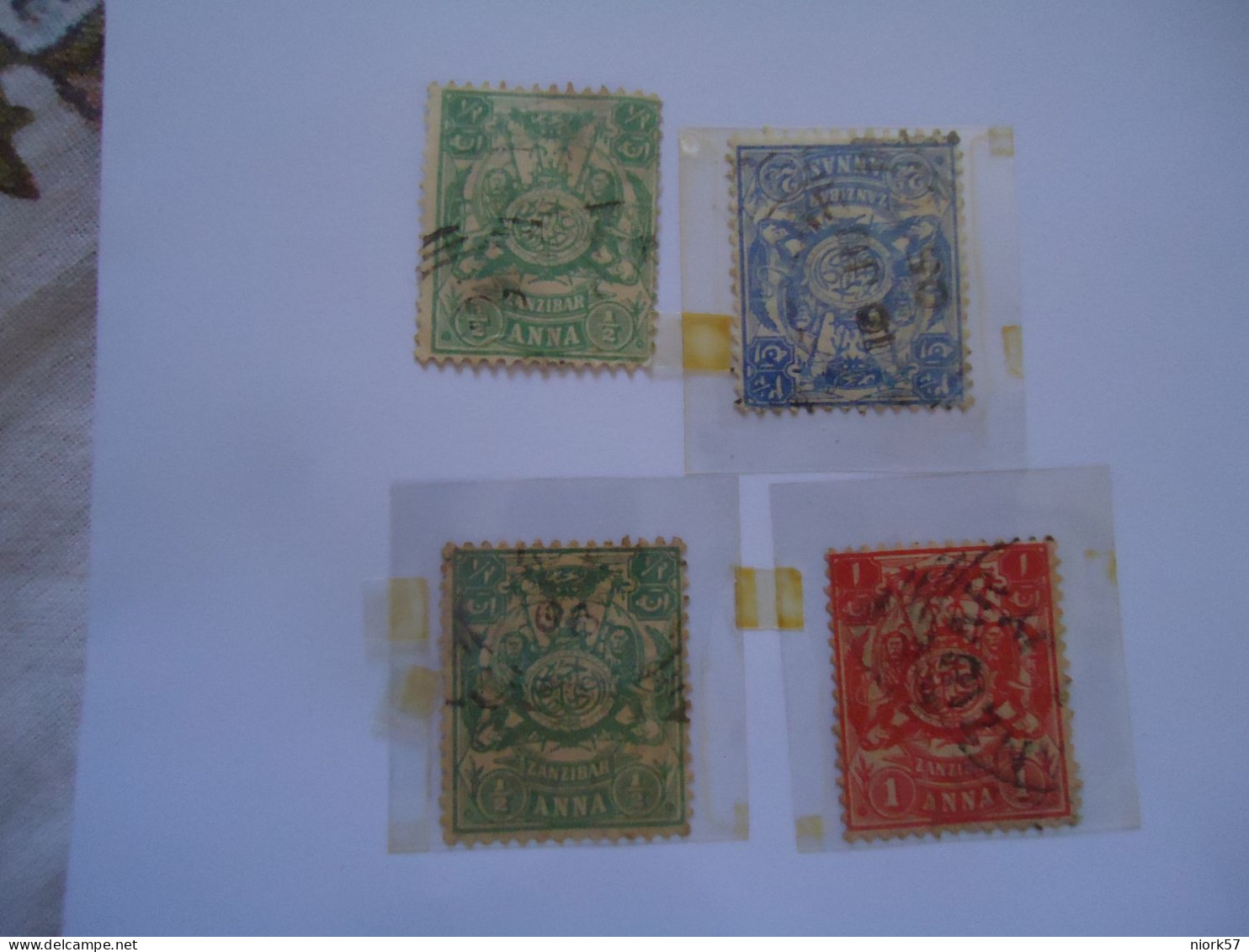 ZANZIBAR USED STAMPS  ARMS  4  WITH POSTMARK - Zanzibar (1963-1968)