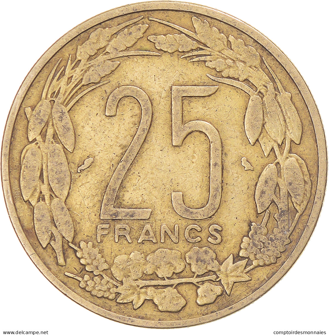 Monnaie, États De L'Afrique équatoriale, 25 Francs, 1972 - Camerun