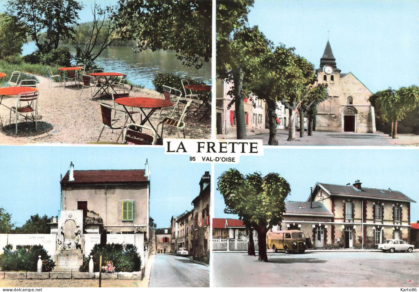 La Frette Sur Seine * Souvenir Du Village 4 Vues * Gare , Place , Restaurant - La Frette-sur-Seine
