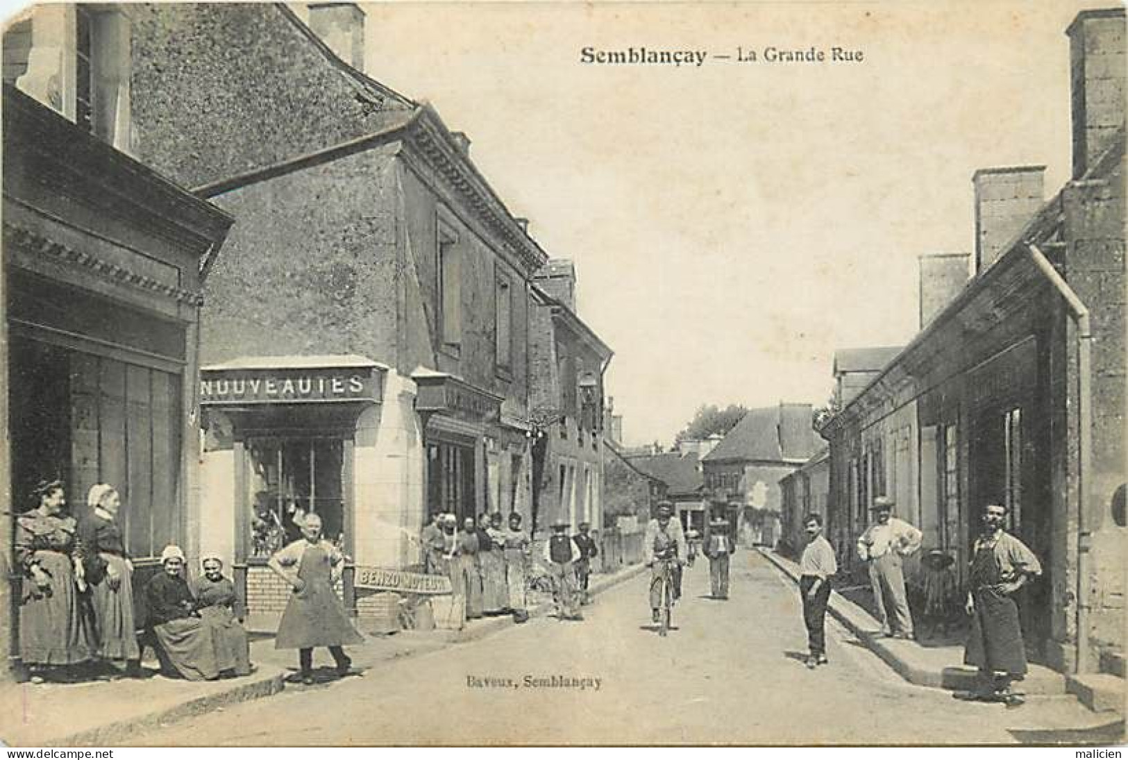 - Indre Et Loire - Ref-B329- Semblancay - Grande Rue - Magasin De Nouveautés - Types Du Pays - - Semblançay