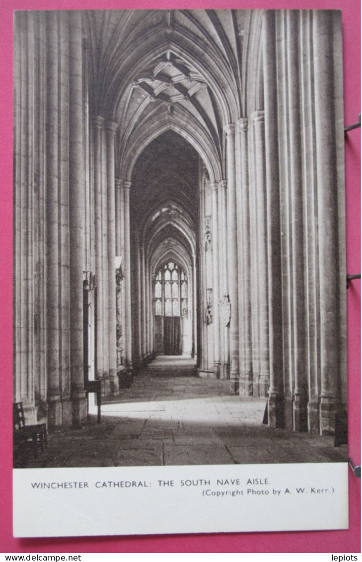 Lot  de 5 CPA - Angleterre - Winchester Cathedral - Très bon état