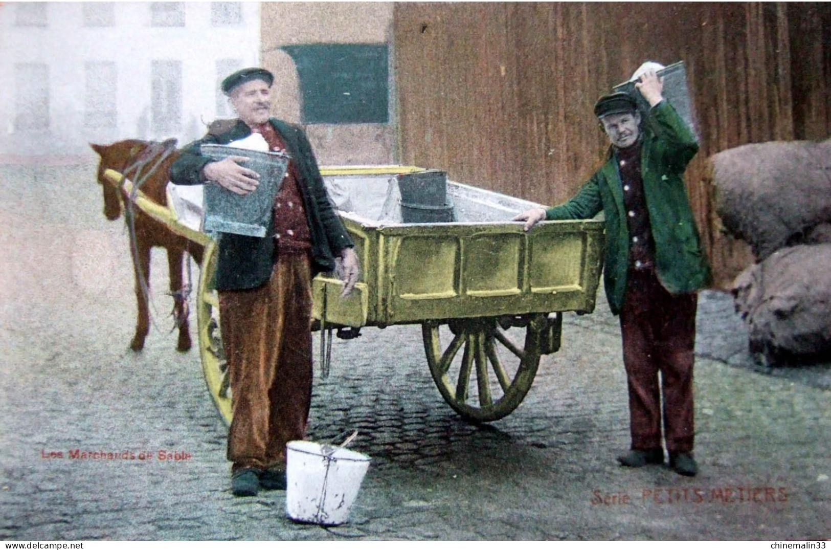 BELGIQUE LE MARCHAND DE SABLE TRÈS  BELLE ANIMATION 9X14 REIMPRESSION DE CARTES ANCIENNES - Artigianato