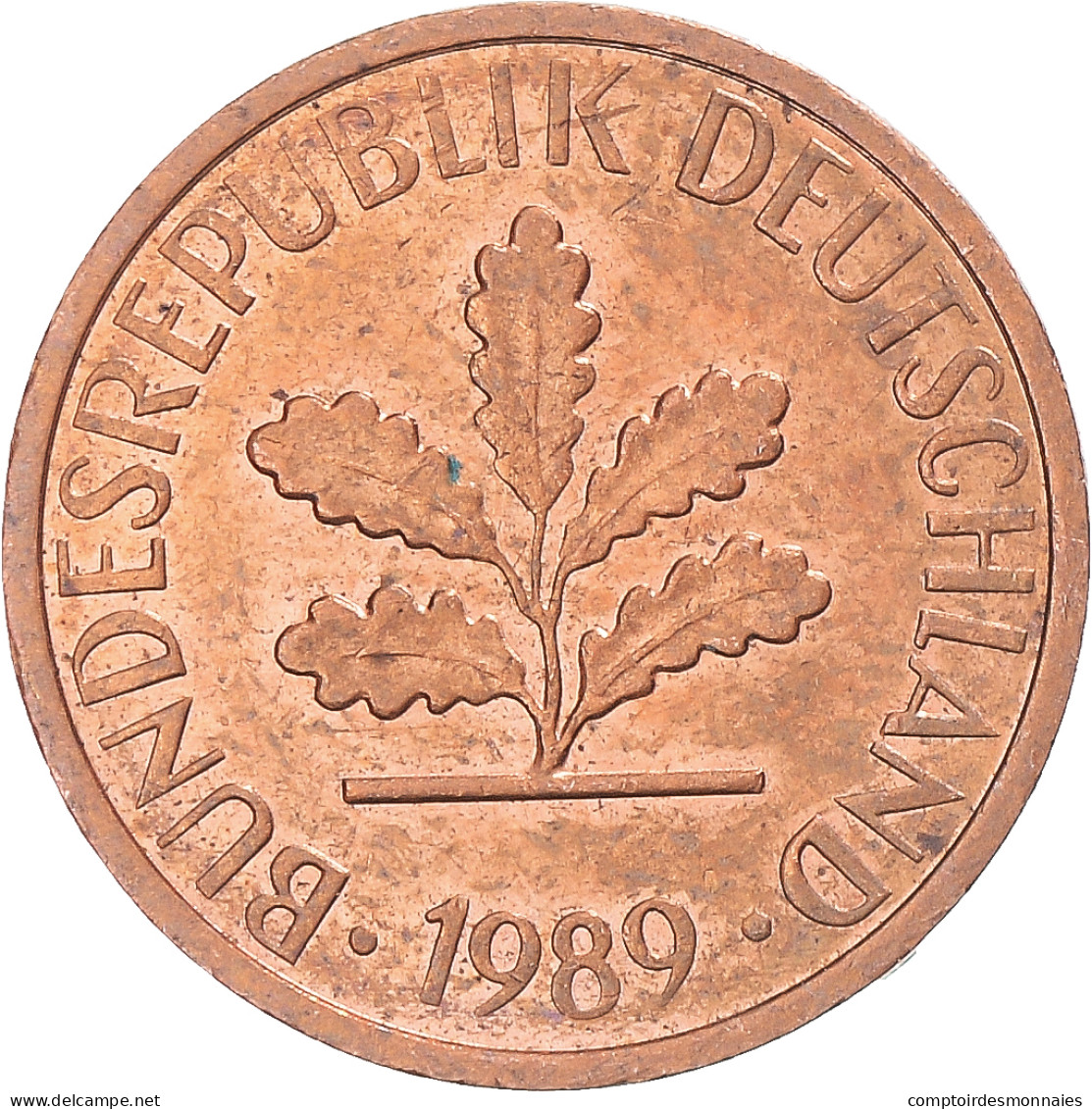 Monnaie, Allemagne, Pfennig, 1989 - 2 Pfennig
