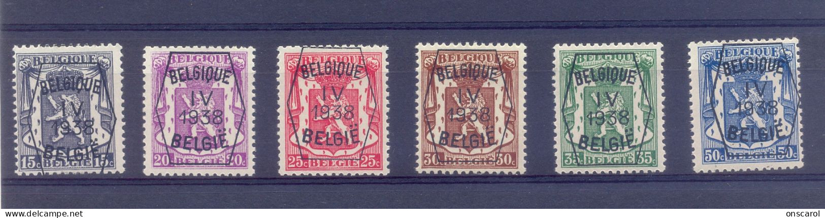 Reeks 4 PRE351/PRE356 Postgaaf ** MNH PRACHTIG - Typografisch 1936-51 (Klein Staatswapen)