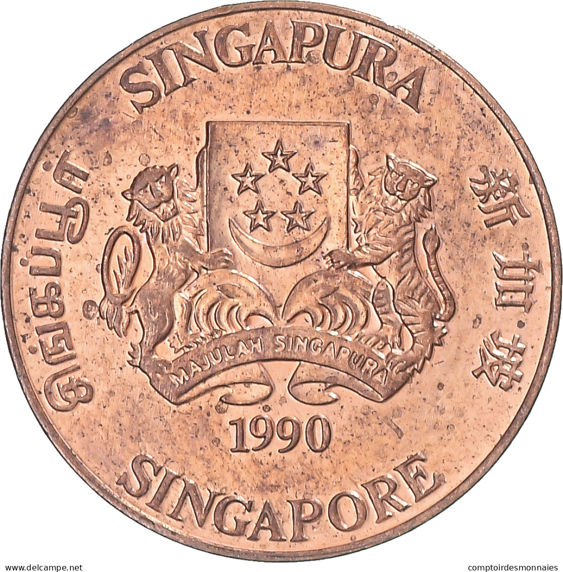 Monnaie, Singapour, Cent, 1990 - Singapour