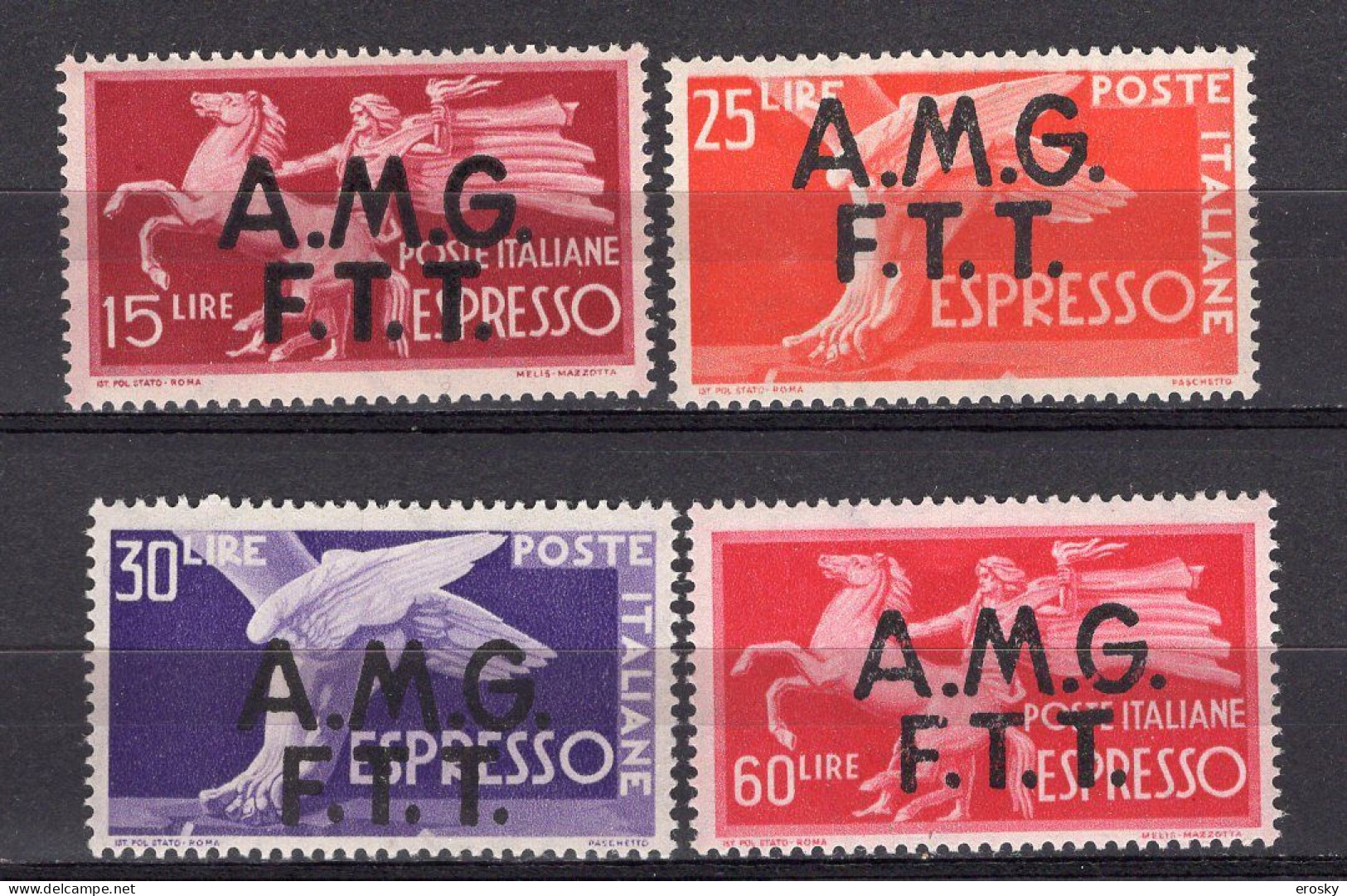 Z6872 - TRIESTE AMG-FTT ESPRESSO SASSONE N°1/4 ** - Express Mail