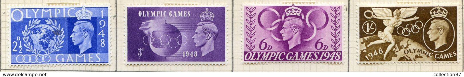 ROYAUME UNI < Yv. N° 241 - 244 * Neuf Ch - MH * - OLYMPIC GAMES 1948 - JO < Jeux Olympiques - Zomer 1948: Londen