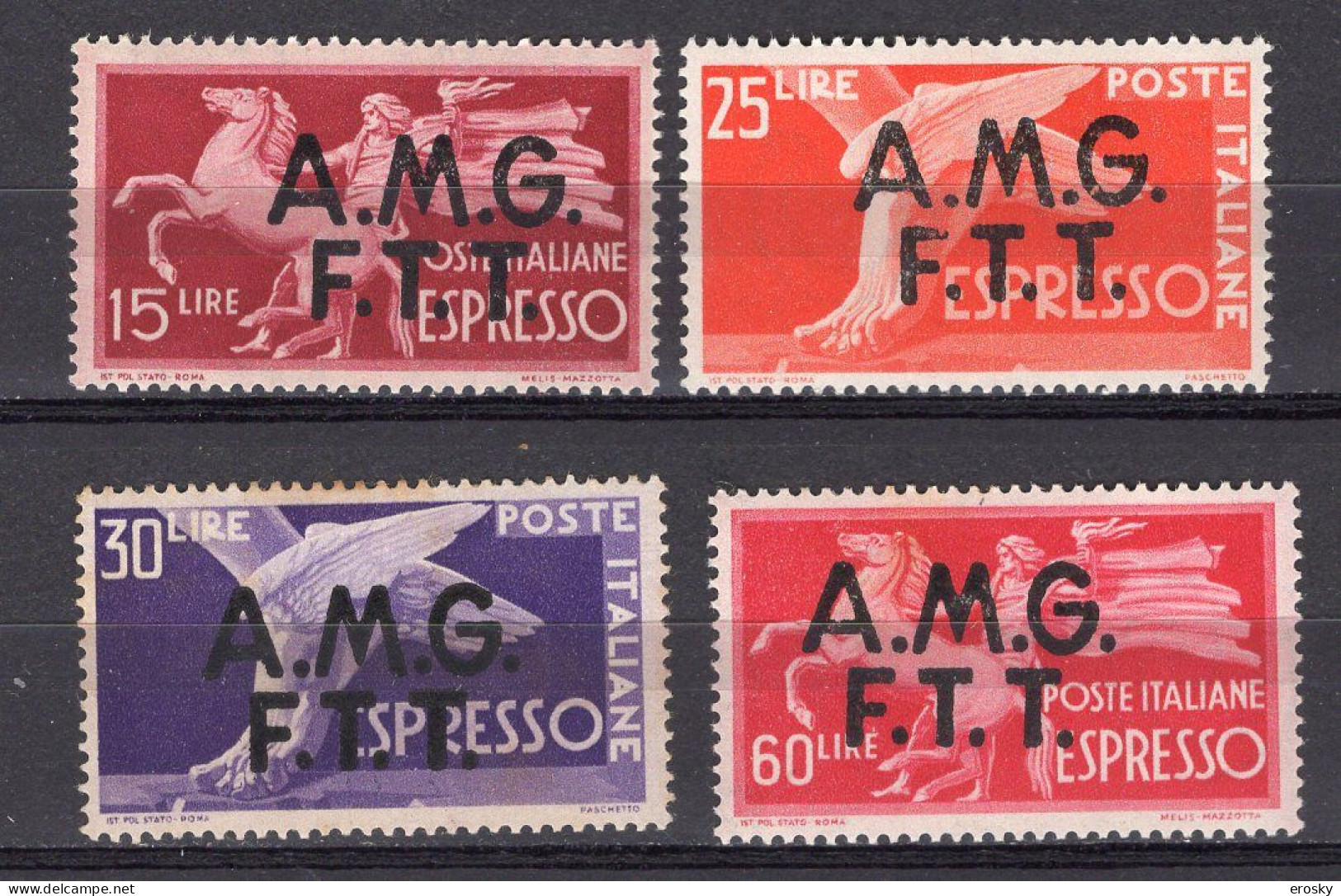 Z6877 - TRIESTE AMG-FTT ESPRESSO SASSONE N°1/4 * - Express Mail