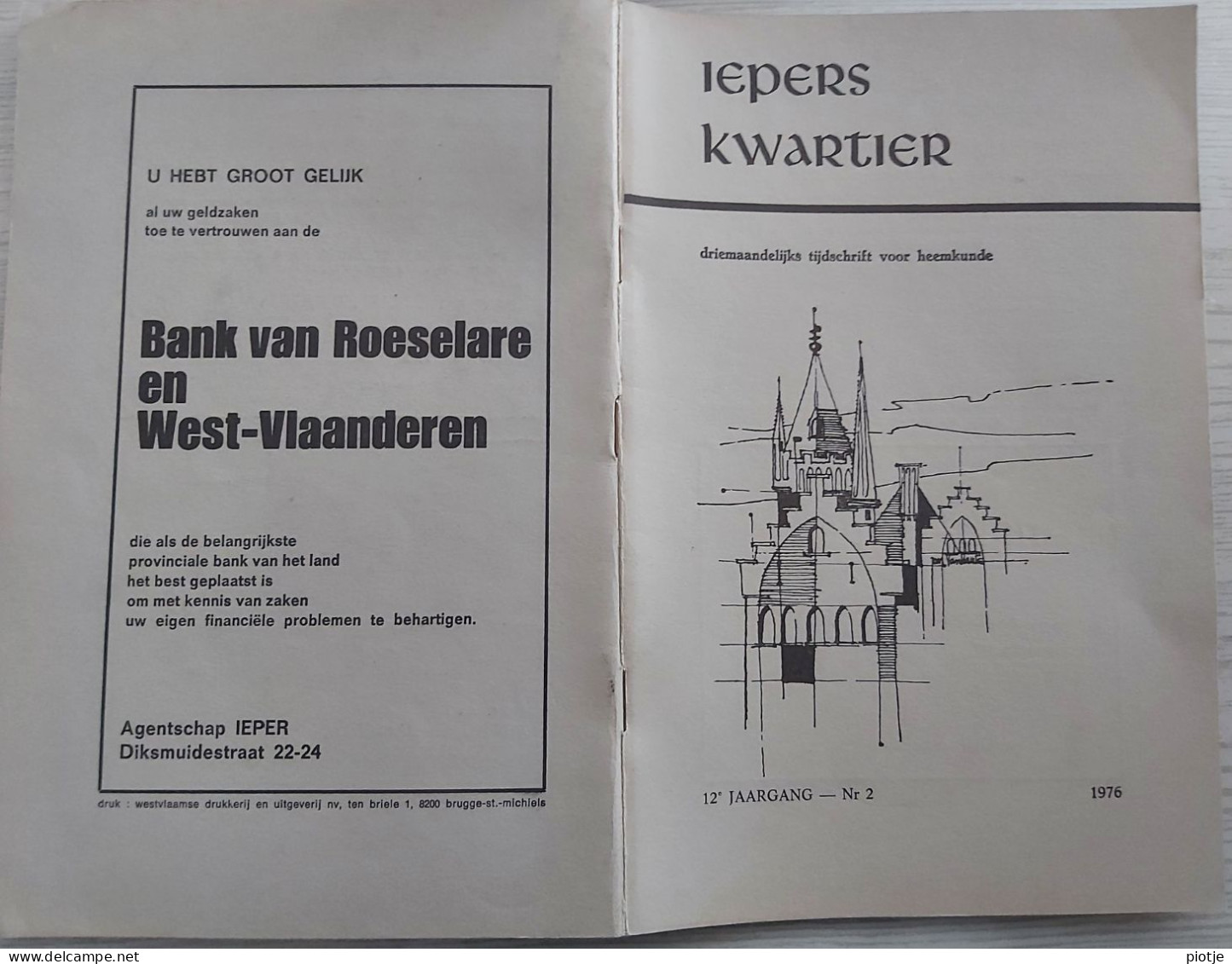 * Ieper - Ypres * (Iepers Kwartier - Jaargang 12 - Nr 2 - Juni 1976) Tijdschrift Voor Heemkunde - Heemkundige Kring - Géographie & Histoire