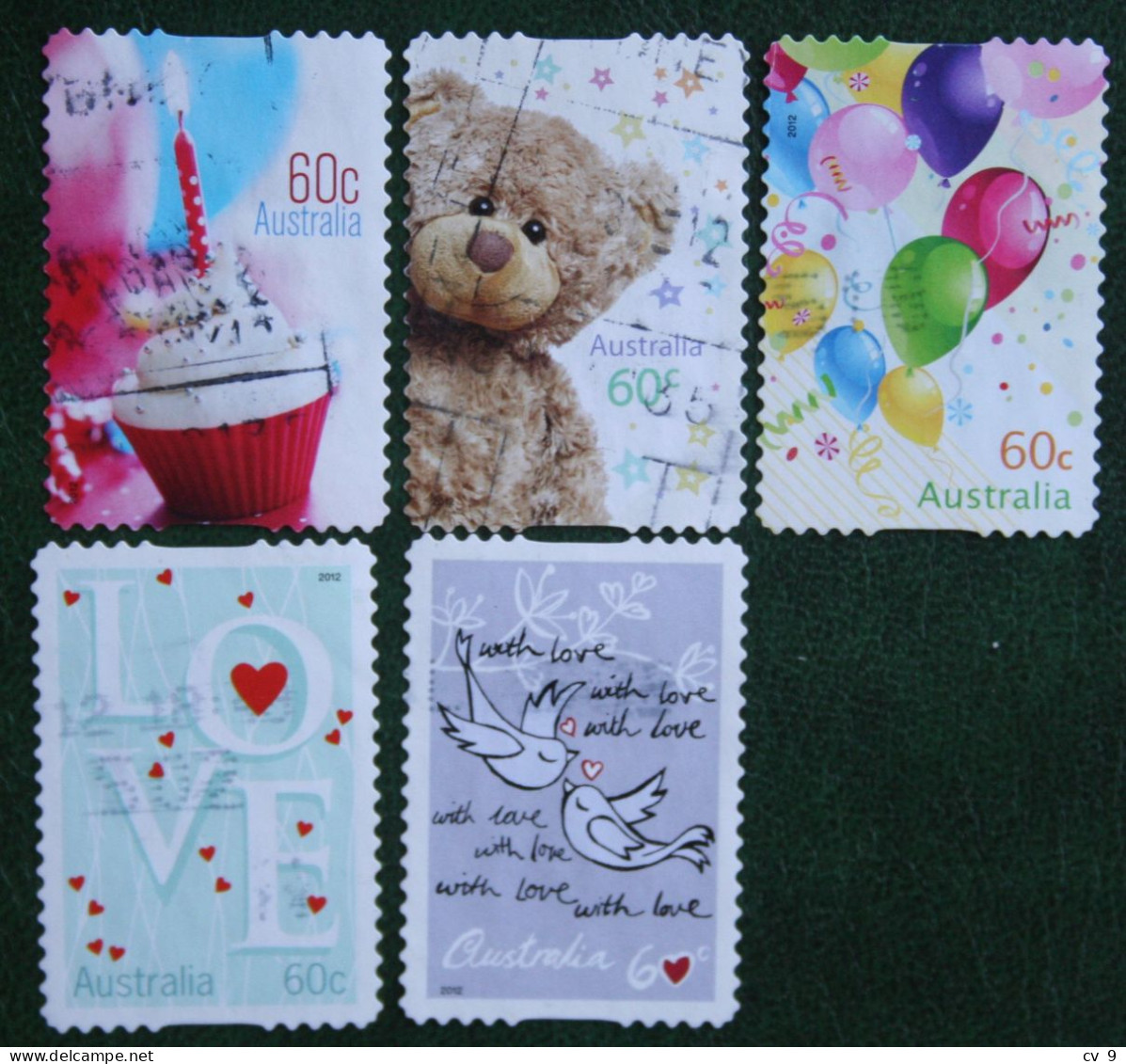 Special Moments Teddy Bear Balloon 2012 Mi 3662-3666 Y&T - Used Gebruikt Oblitere Australia Australien Australie - Used Stamps