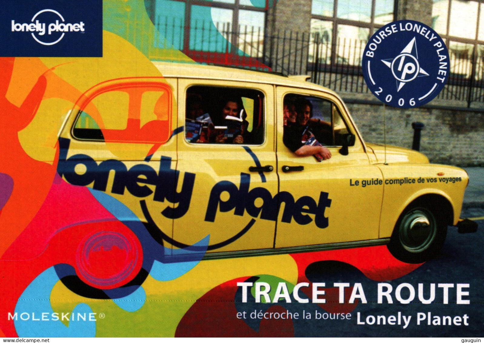 CPM - TAXI LONDONIEN - Pub Lonely Planet - Carte Cart'com - Taxis & Fiacres