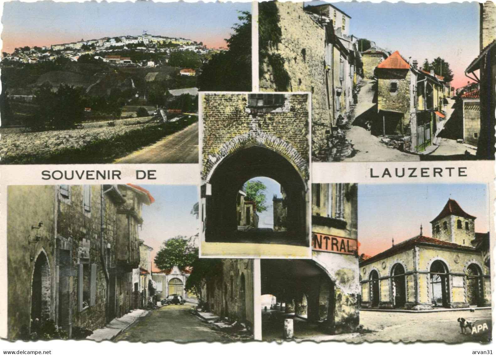 LAUZERTE -  5 VUES Des ANNEES 60  - - Lauzerte