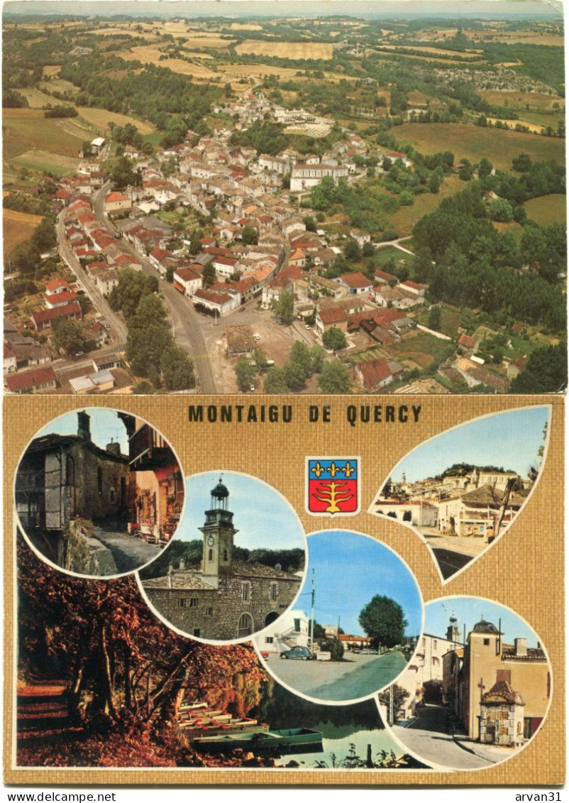 MONTAIGU De QUERCY  -   LOT De 2 CPSM - - Montaigu De Quercy