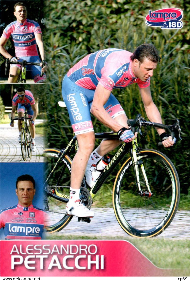 Carte Cyclisme Cycling Ciclismo サイクリング Format Cpm Equipe Cyclisme Pro Lampre - ISD 2011 Alessandro Petacchi Italie Sup.E - Cyclisme