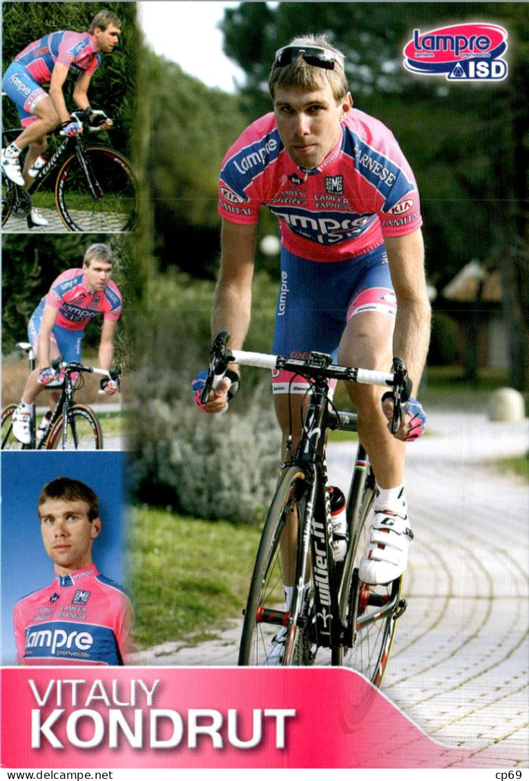 Carte Cyclisme Cycling Ciclismo サイクリング Format Cpm Equipe Cyclisme Pro Lampre - ISD 2011 Vitaliy Kondrut Ukraine TB.Etat - Cyclisme