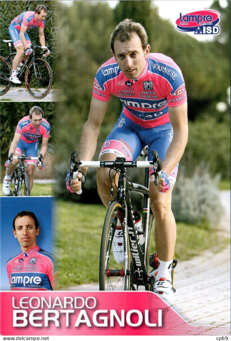 Carte Cyclisme Cycling Ciclismo サイクリング Format Cpm Equipe Cyclisme Pro Lampre - ISD 2011 Leonardo Bertagnolli Italie TB.E - Cycling