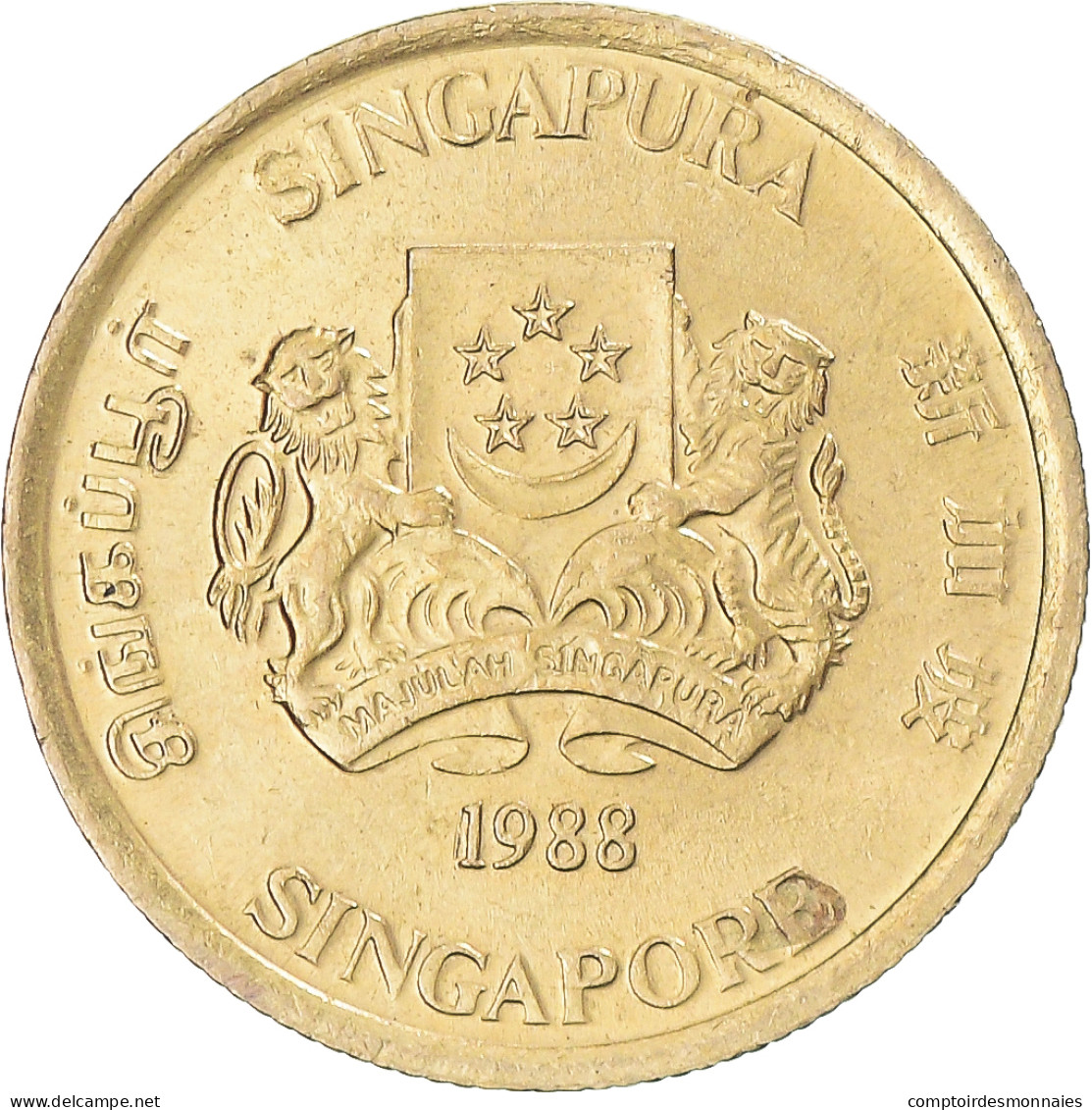 Monnaie, Singapour, 5 Cents, 1988 - Singapore