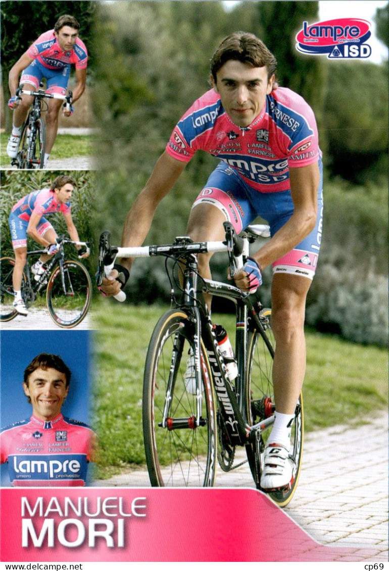 Carte Cyclisme Cycling Ciclismo サイクリング Format Cpm Equipe Cyclisme Pro Lampre - ISD 2011 Manuele Mori Italie Superbe.E - Radsport