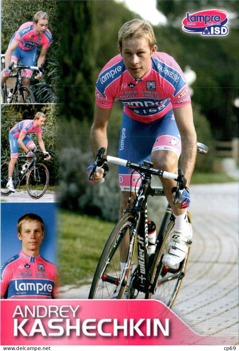 Carte Cyclisme Cycling Ciclismo サイクリング Format Cpm Equipe Cyclisme Pro Lampre - ISD 2011 Andrey Kashechkin Kasakhstan - Ciclismo