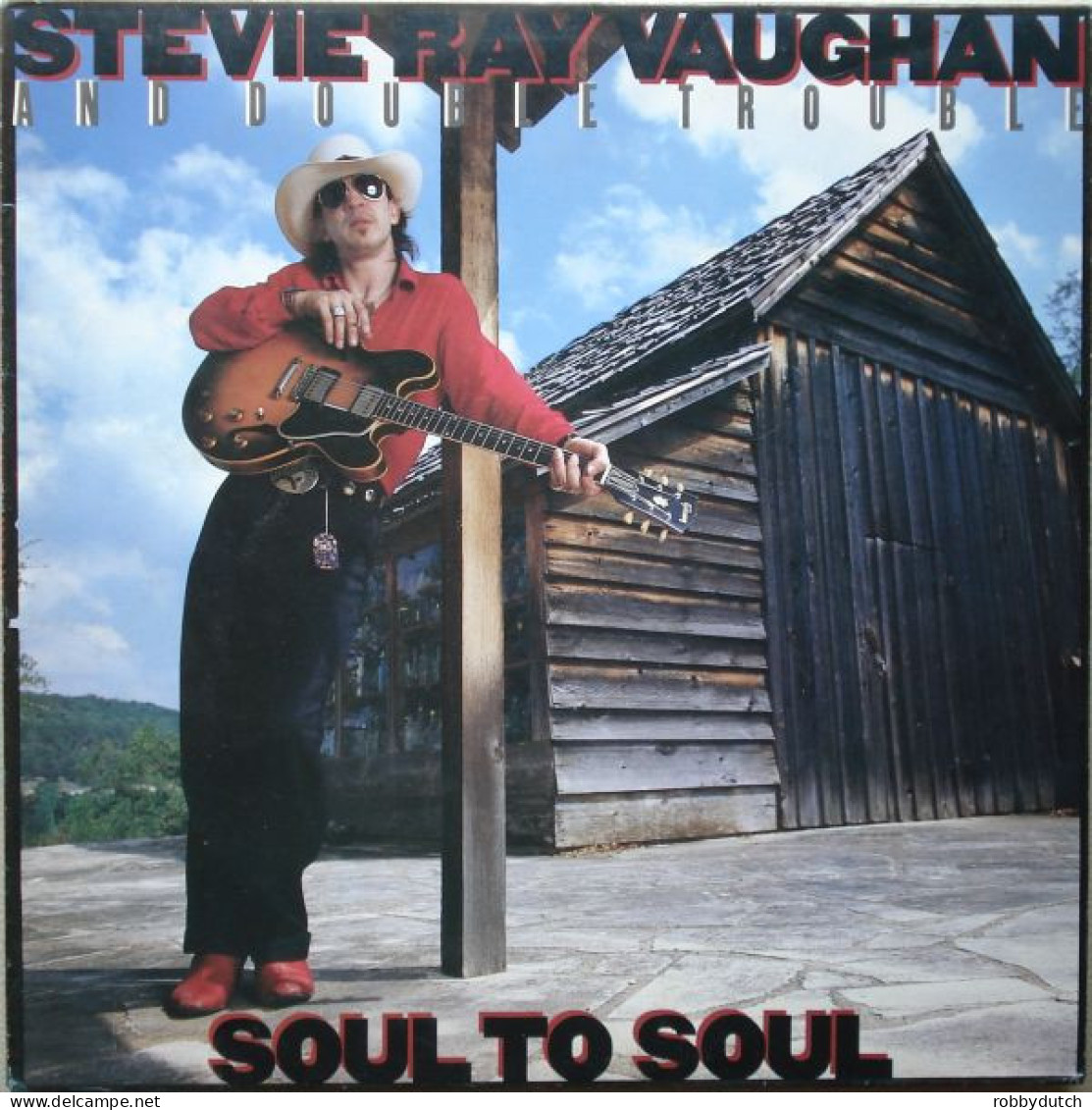 * LP *  STEVIE RAY VAUGHAN & DOUBLE TROUBLE - SOUL TO SOUL (Europe 1985 EX!!) - Blues