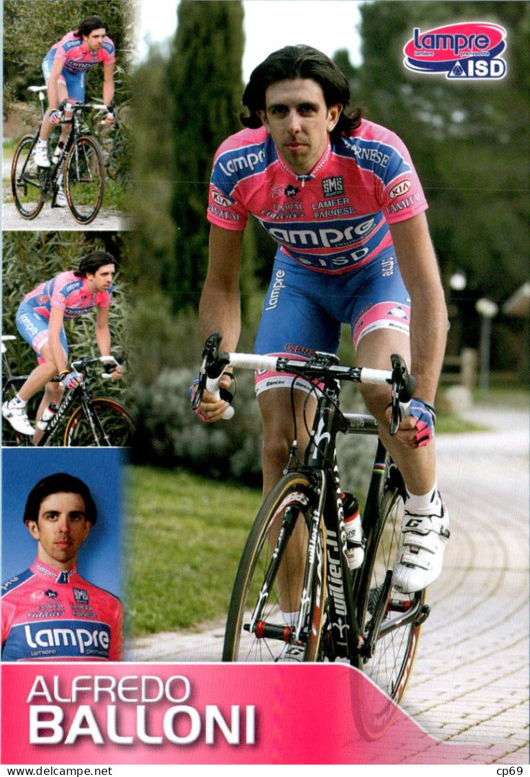 Carte Cyclisme Cycling Ciclismo サイクリング Format Cpm Equipe Cyclisme Pro Lampre - ISD 2011 Alfredo Balloni Italie Sup.Etat - Ciclismo