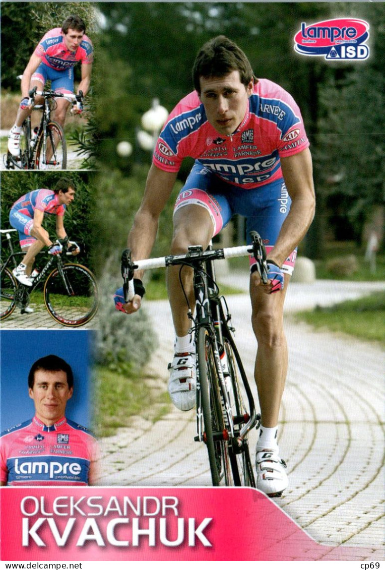 Carte Cyclisme Cycling Ciclismo サイクリング Format Cpm Equipe Cyclisme Pro Lampre - ISD 2011 Oleksandr Kvachuk Ukraine Sup.E - Radsport