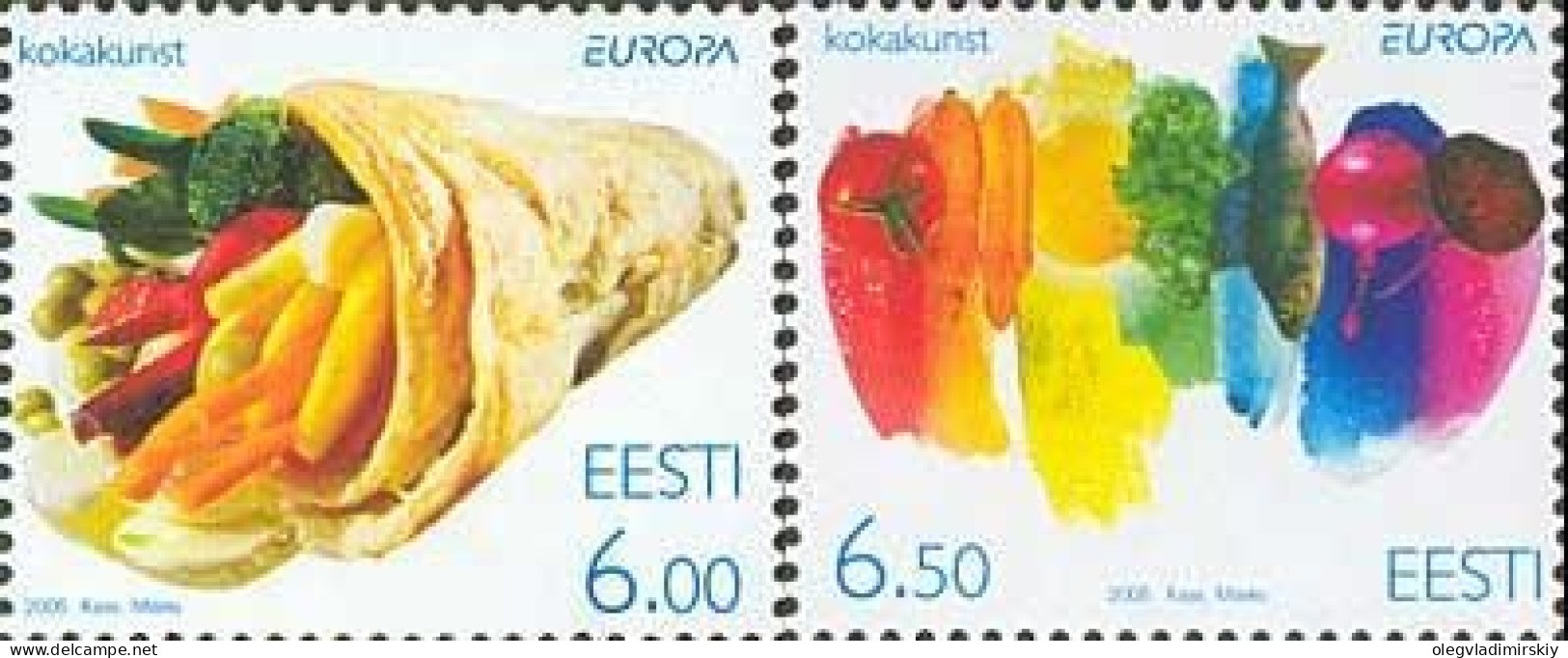 Estonia Estland 2005 Europa CEPT Gastronomy Set Of 2 Stamps Mint - Alimentation