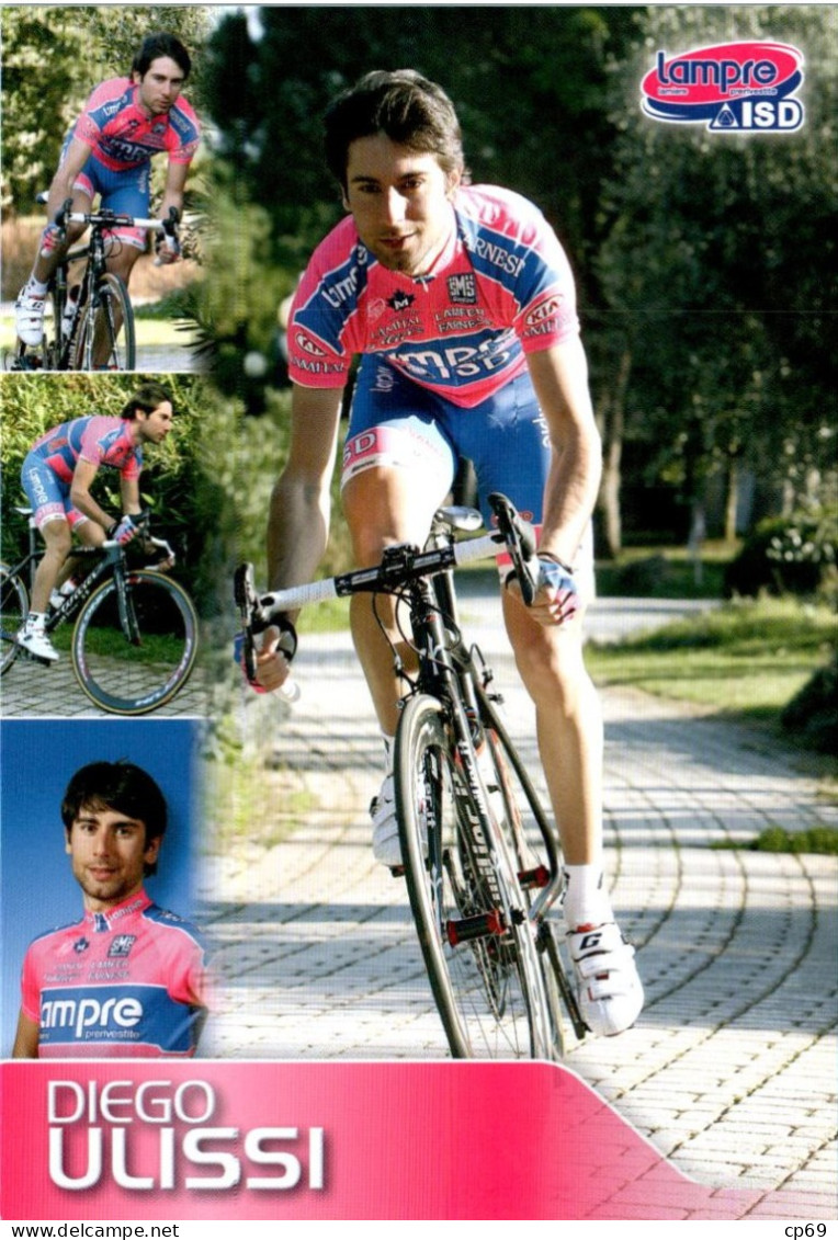 Carte Cyclisme Cycling Ciclismo サイクリング Format Cpm Equipe Cyclisme Pro Lampre - ISD 2011 Diego Ulissi Italie Superbe.Etat - Ciclismo