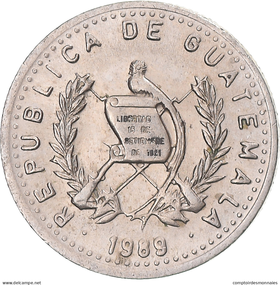 Monnaie, Guatemala, 5 Centavos, 1989 - Guatemala