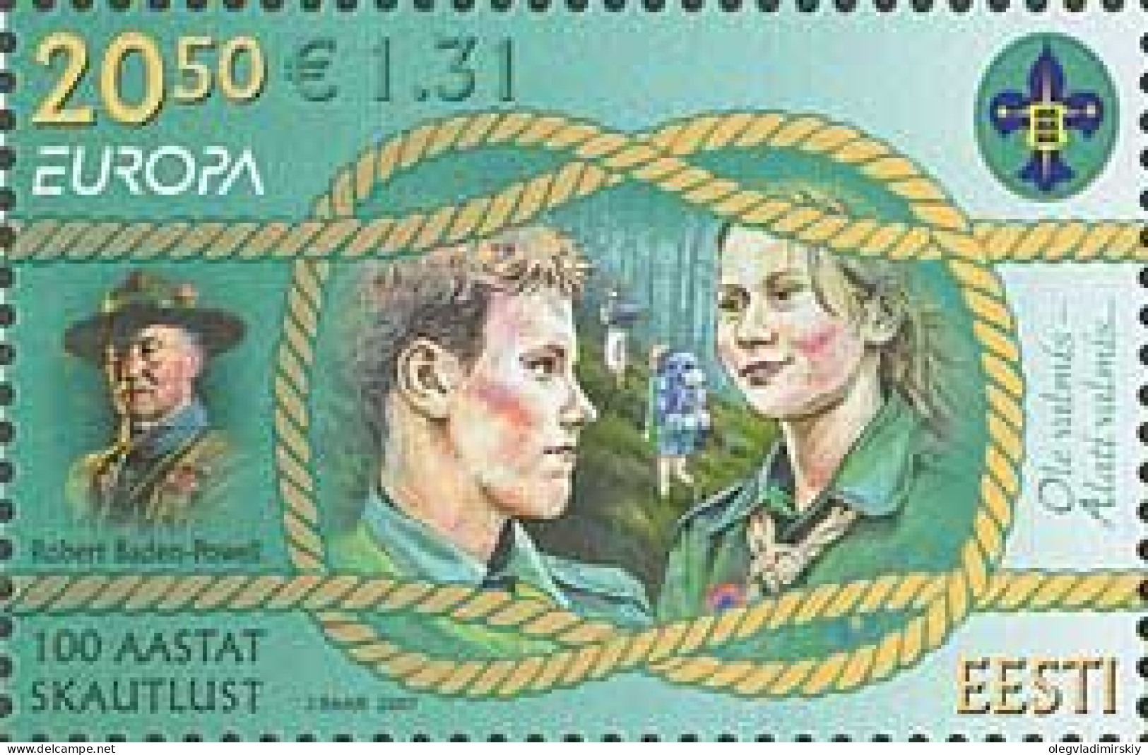 Estonia Estland 2007 Europa CEPTCentenary Of Scouting Stamp Mint - 2007