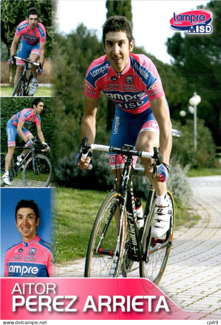 Carte Cyclisme Cycling Ciclismo サイクリング Format Cpm Equipe Cyclisme Pro Lampre - ISD 2011 Aitor Pérez Arrieta Espagne - Radsport