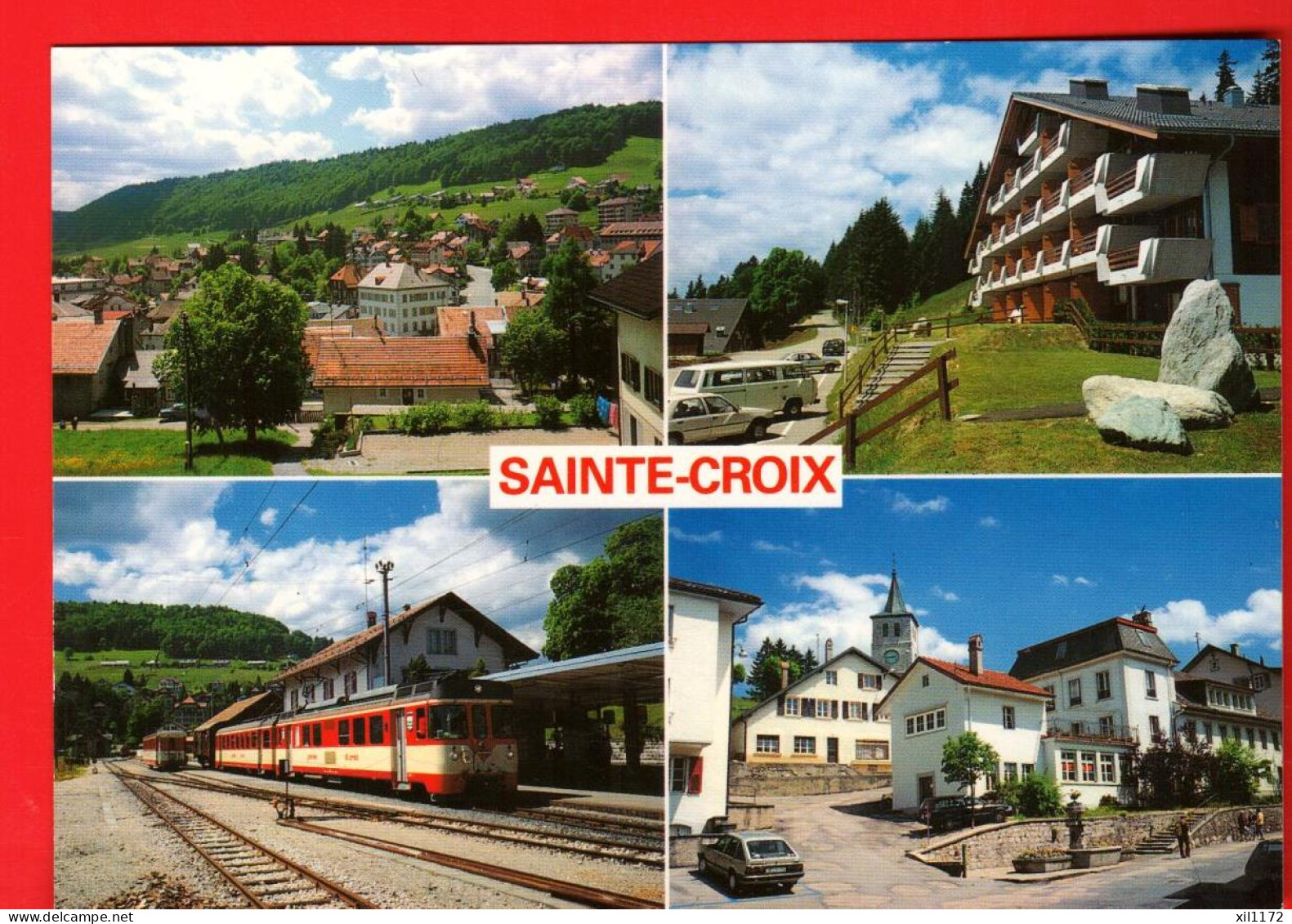 ZWI-14  Multivues Sainte-Croix La Gare Les Petites Gares Le Centre Jaeger Sans No. Circ. 1998 - Sainte-Croix 