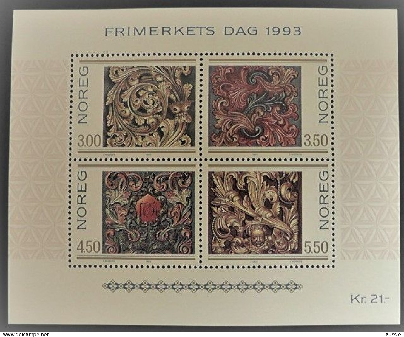 Norvège Noorwegen Norway 1993 Yvertn° Bloc 20 *** MNH Neuf Cote 9 € Journée Du Timbre - Blokken & Velletjes