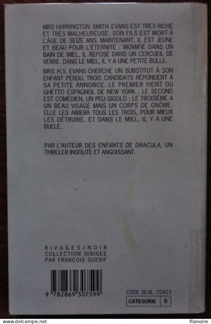 Richard LORTZ Deuil Après Deuil (Riv./N. N°182, EO 03/1994) - Rivage Noir