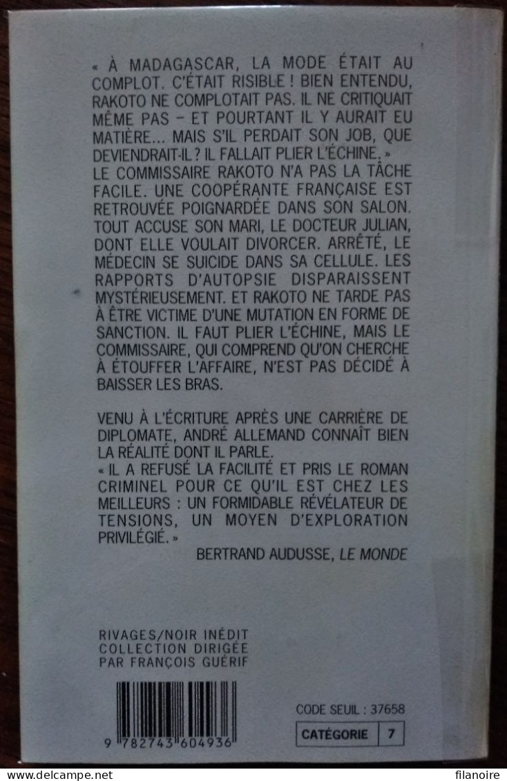 André ALLEMAND Au Cœur De L’Île Rouge (Riv./N. N°329, EO 05/1999) - Rivage Noir