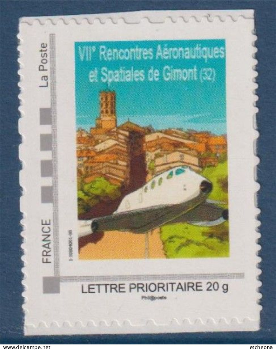 VIIème Rencontres Aéronautiques Et Spatiales, Gimont, Gers Timbre TVP Lettre Prioritaire -20g Neuf  MonTimbraMoi - Unused Stamps