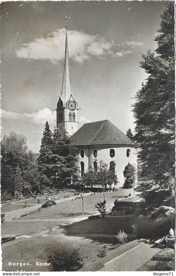 Horgen Kirche Aushilfsstempel 1954 - Horgen