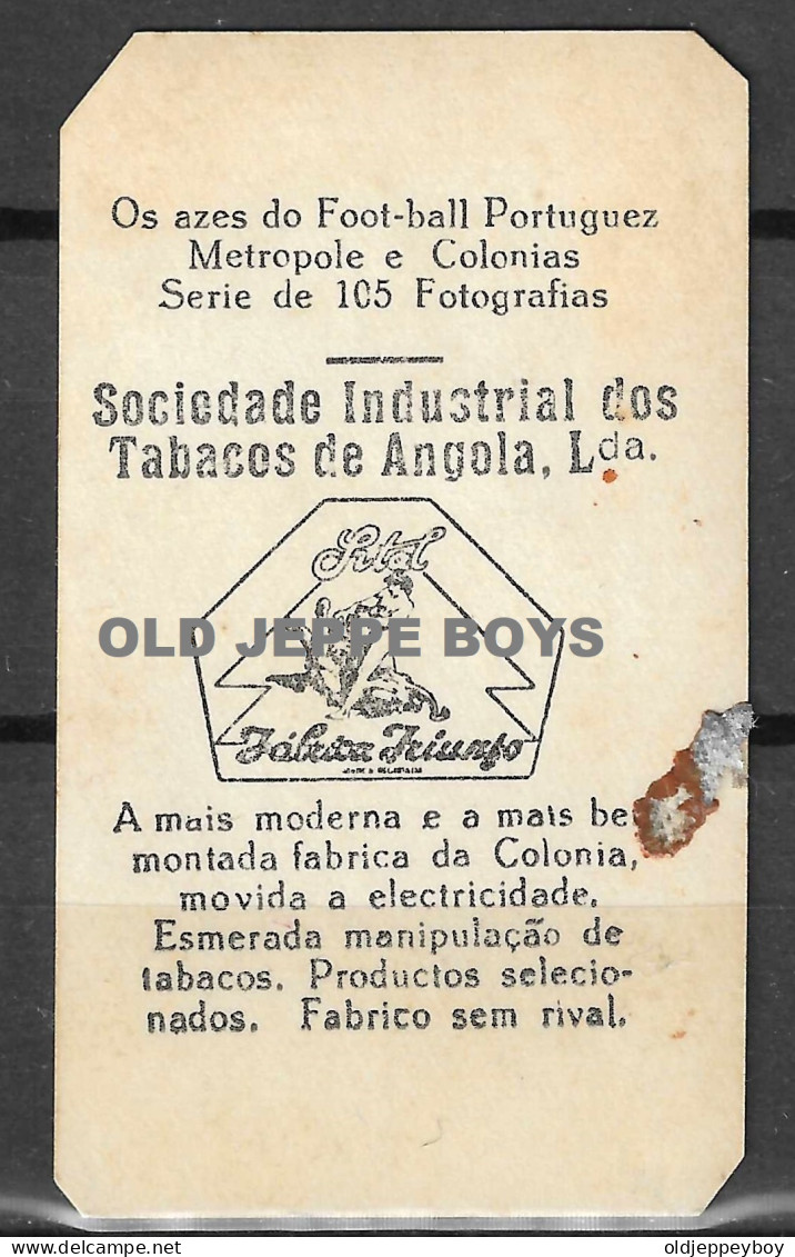 1920S SOCIEDADE INDUSTRIAL DOS TABACOS DE ANGOLA -Nº 63 CARLOS DOMINGUES C.F.C  ADVERTISEMENT CARD - Sports